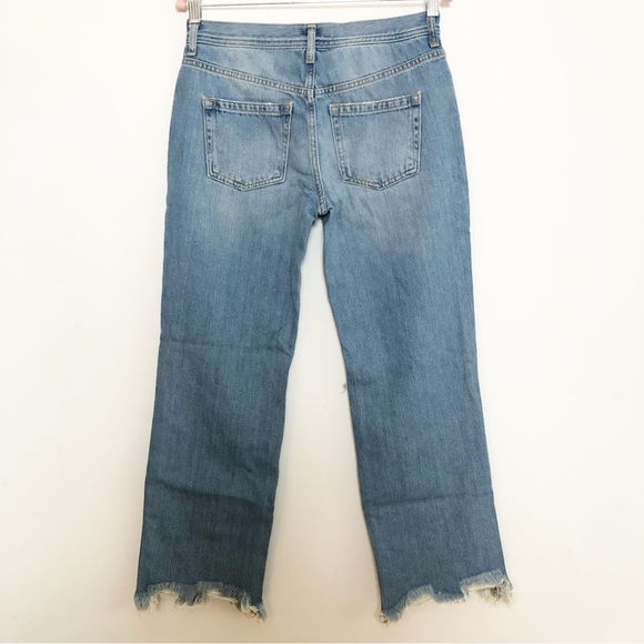 NWT FREE PEOPLE Maggie Mid-Rise Straight-Leg Jeans Light Stone Wash Size 26 - Picture 3 of 16